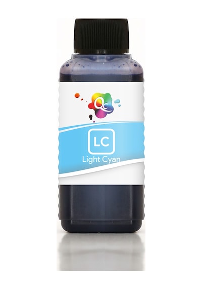 QC Epson Uyumlu Süblimasyon Mürekkep 100ml LC DS Light Cyan Açık Mavi