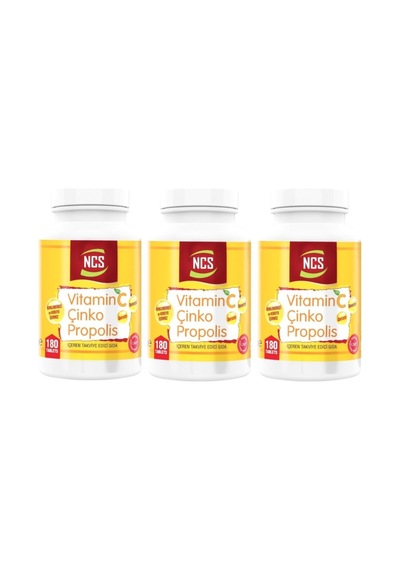 Vitamin C Çinko Propolis 180 Tablet X 3 Kutu