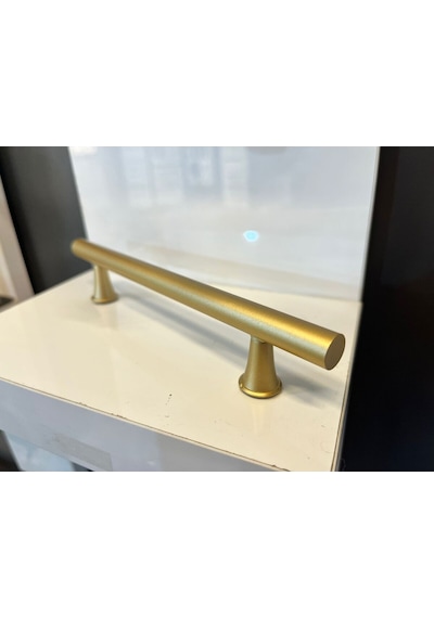 Berlin Metal Kulp 128mm Mat Altın Dolap Kapak Modern Tv Ünite Çekmece Mobilya Komidin Vestiyer Mat Altın