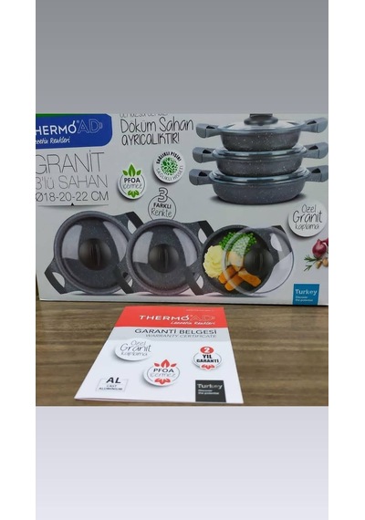 Thermoad 3 Lü Sahan Seti 18-20-22 Cm Döküm Sahan Seti