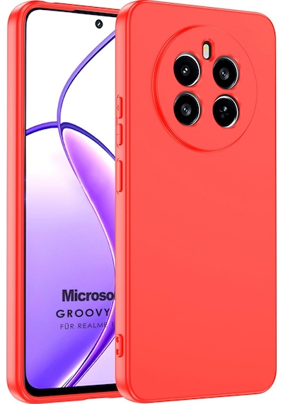 Microsonic Realme 12 Plus Kılıf Groovy Soft Kırmızı -