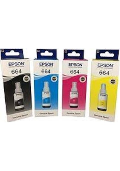 Epson T 664 4 Renk Mürekep Kartuş Seti