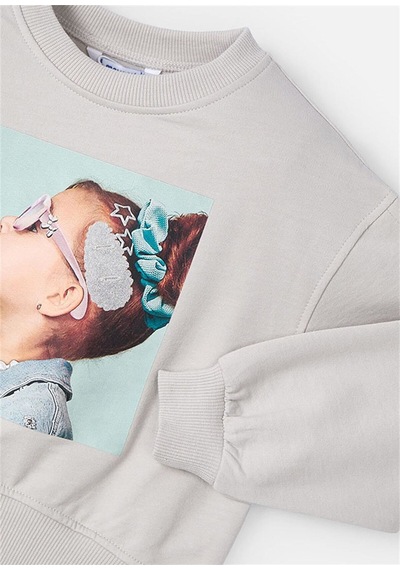 Kız Çocuk Sweatshirt 3401 Gri