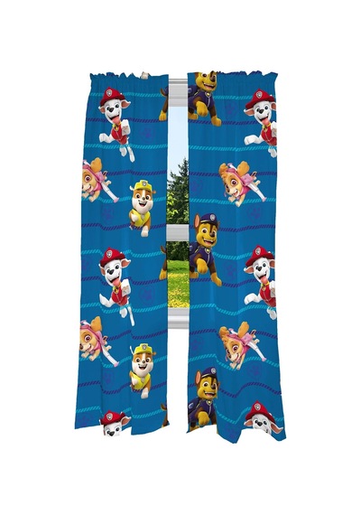Çocuk Odası Pencere Perdesi Perde Seti, 208 Cm X 213 Cm, Paw Patrol