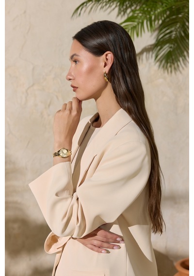 Pembe/gold Accg1410 Oyster Kol Saati 28mm Pembe/gold Altın