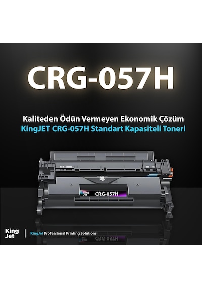 Kingjet Canon Uyumlu Crg-057h Yüksek Kapasiteli 2'li Paket Çipli Uyumlu Toneri
