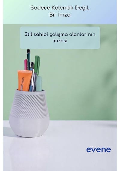 Kalemlik Masa Kalemliği Organizer Kalemlik Beyaz Renk Model 88 Çok Renkli