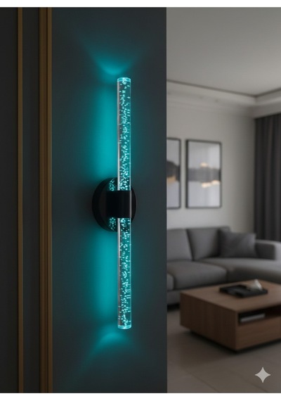 Bhbackhome Bubbleflux Large Şık Tasarım Modern Ledli Aplik 51 Cm Antrasit Rgb Elektrikli Kumandalı Antrasit