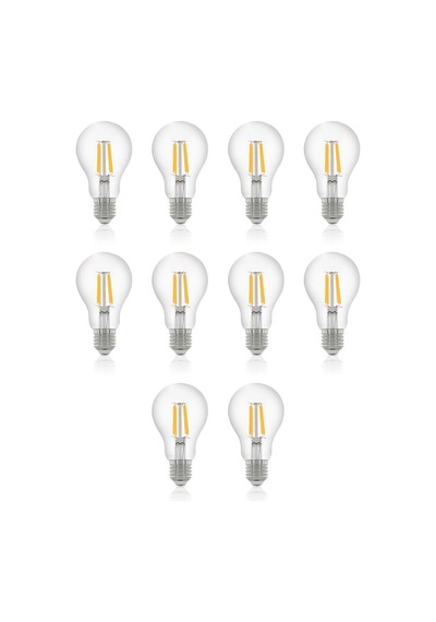 4w 220v E27 Rustik A60 Led Ampul A60-4 10'lu Paket 10'lu Sarı Işık E27 Rustik Ampul 4 Watt Yok A'dan