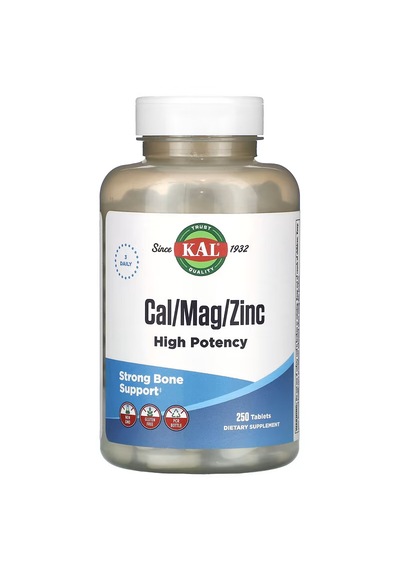 Kal Calcium Magnesium Zinc Çinko High Potency Strong Bone Health