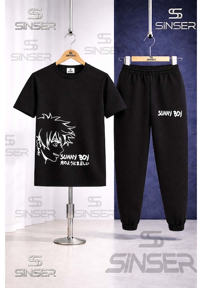 Ss Sinser Çocuk Sunny Boy Byz 3lu Kare Icınde 3lü Tişort Eşofman Takımı Çok Renkli