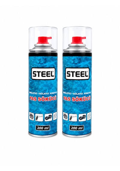 Steel Pas Sökücü Sprey 200 Ml - Temizleyici, Yağlayıcı Ve Koruyucu 2 Adet