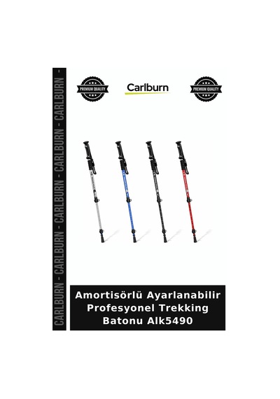 Özel Üretim Kamp Yürüyüş Amortisörlü Ayarlanabilir Profesyonel Trekking Batonu Alk5490