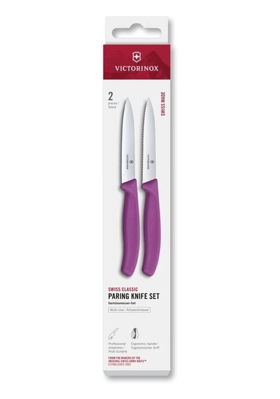 6.7795.2c1 Swiss Classic 2li 10cm Soyma Bıçağı Set, Mor Çok Renkli