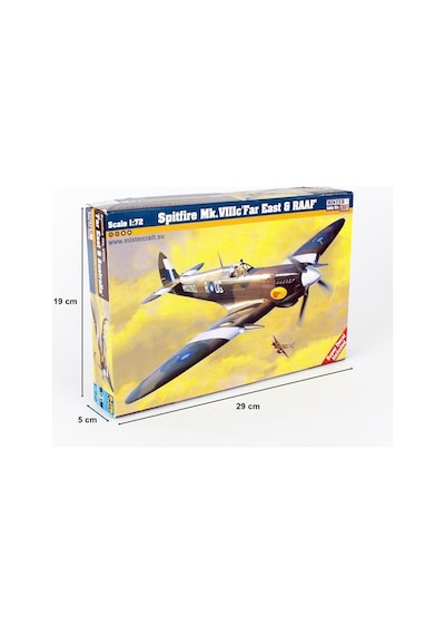 Mistercraft D178 1/72 Spitfire Mk. Vıııc Far East & Raaf Savaş Uçağı Plastik Model Kiti-51249