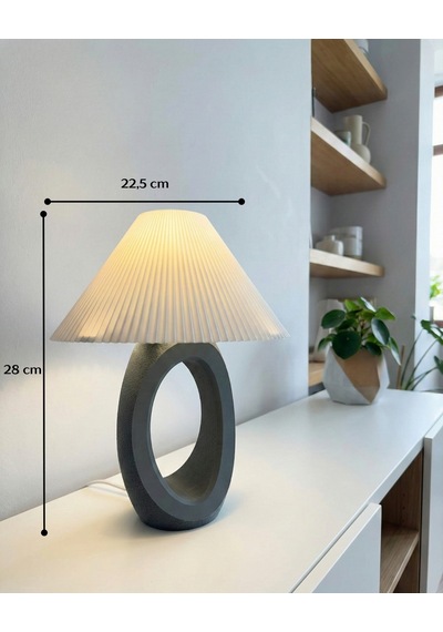 Elana Design Balance Abajur - Bohem Tarzı Abajur Ve Gece Lambası Gri
