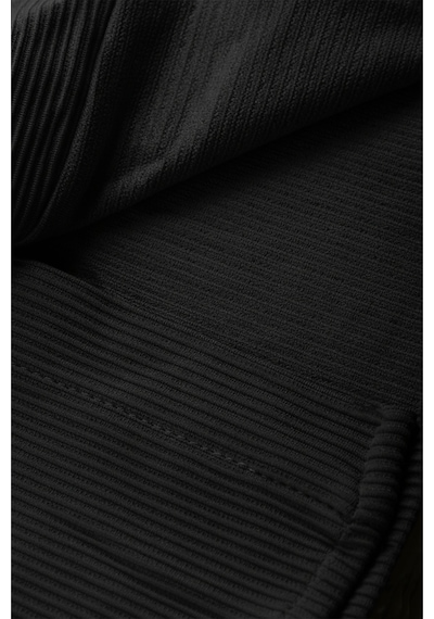 Rizzup Erkek Siyah Slim Fit Fitilli Gömlek Likralı Esnek Kumaş Şık Model 2500805
