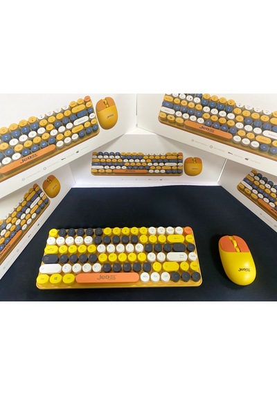 Jedel Ws682 Wireles Mini Klavye Mouse Combo 800-1200-1600 Dpı 1 Aa Battery 3 Million Times Switch Optik