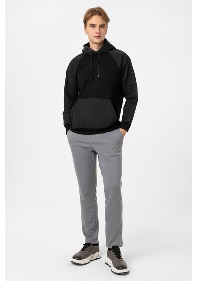 Backandbond Regular Fit Kapüşonlu Sweatshirt Siyah