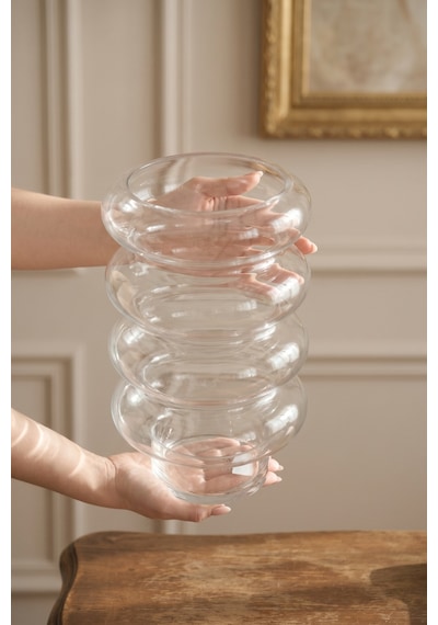 Aura Bubble Cam Vazo - 30 Cm Şeffaf