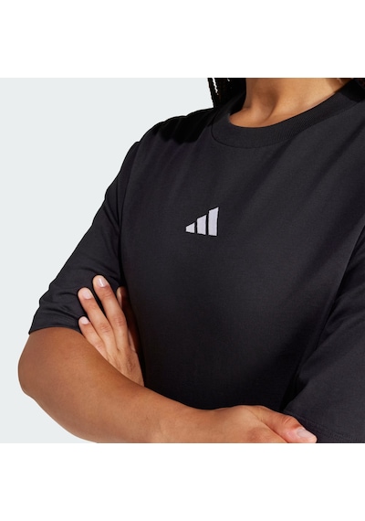 Adidas Essentials 3-stripes Cotton Loose Kadın T-shirt Jd4998 Siyah