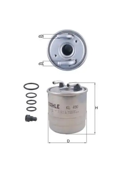 Mercedes B180d W245 Yakit Filtresi 2006-2011 Mahle Kl490d