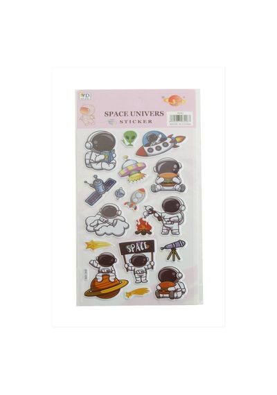 Astronot Kabartmalı Sticker
