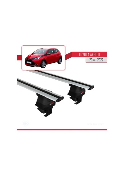Toyota Aygo Iı 2014-2022 Arası İle Uyumlu Ace-4 Ara Atkı Tavan Barı Gri