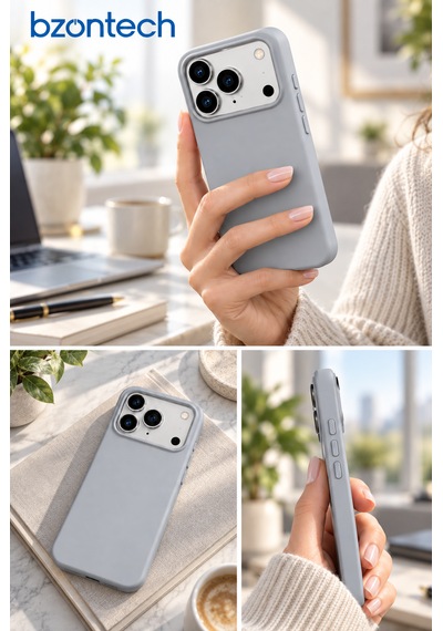 Apple Uyumlu iPhone 17 Pro Max / 18 Pro Max Uyumlu Kılıf Renkli Lansman İçi Kadife Yumuşak Kamera Yükseltili Silikon Dingin Gri Apple Uyumlu iPhone 17 Pro Max / 18 Pro Max Uyumlu Kılıf Renkli Lansman İçi Kadife Yumuşak Kamera Yükseltili Silikon Dingin Gri