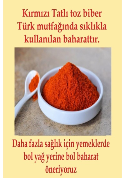 Tatlı Toz Kırmızı Biber 500 Gr Çok Renkli