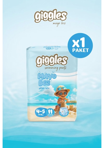 Giggles Külotlu Mayo Bebek Bezi Sıvı Geçirmez 4-5 Numara 9-15 Kg 1 Paket 11 Adet 4 - 5 Numara