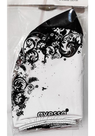 Avessa Bb-10c Beyaz-siyah Dijital Baskılı Bez Bone Beyaz - Siyah