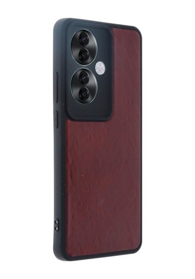 Oppo Reno 11f Uyumlu Kılıf Aras Deri Kapak - Bordo