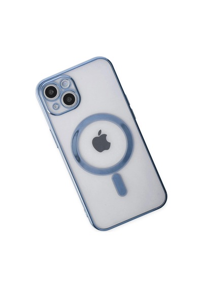 Newface Apple iPhone Uyumlu 14 Plus Kılıf Magneticsafe Lazer Silikon - Glblseme - 39 Sierra Blue