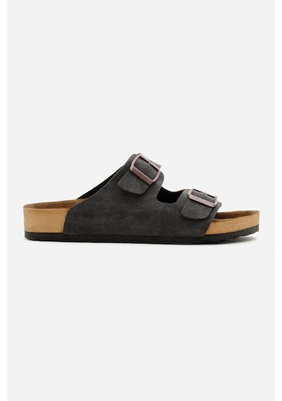 Tonny Black Poli Taban Çift Tokalı Ayarlamalı Unisex Füme Terlik Tbacr928 Füme