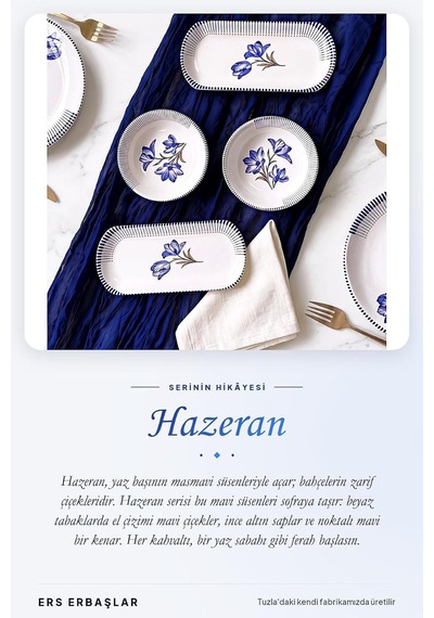 Hazeran Lüx Seramik 10 Parça 6 Kişilik Kahvaltı Takımı Seti Diğer