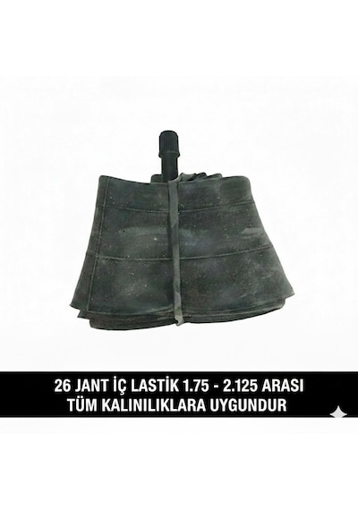 26 Jant İç Lastik - 26x1.75 / 2.125 Uyumlu - Oto Valf Kalın Sibop Bisiklet İç Lastiği