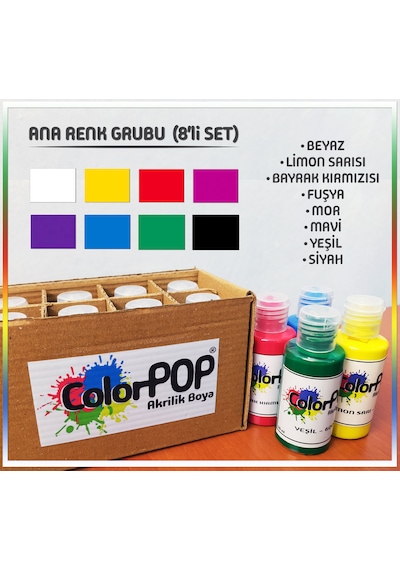 Colorpop Akrilik Boya 8'li Setler
