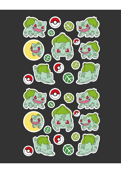 Pokemon Sticker Set -2'li- Balbazar Bulbasaur Etiket Kağıdı - Süsleme Telefon Etiketi Minithingsart