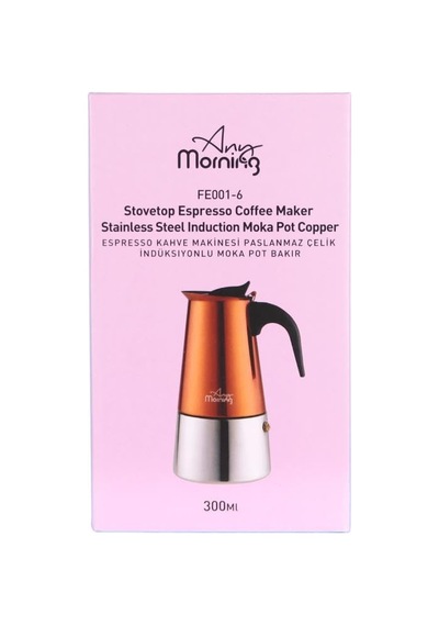 Any Morning 300 Ml Paslanmaz Çelik Moka Pot İndüksiyon Uyumlu Bak