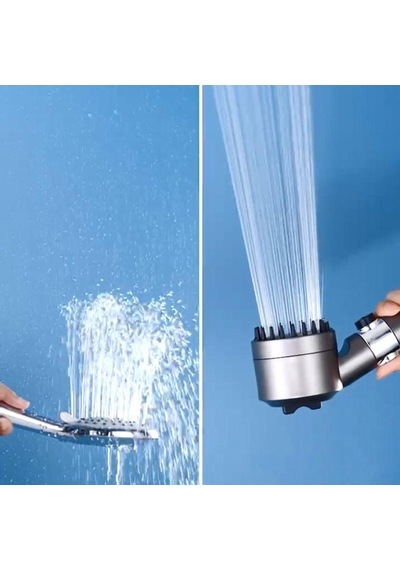 3 Mod Filtreli Duş Başlığı Ayarlanabilir Atomize Duş Başlığı Yüksek Basınçlı Duş Başlığı Ev Gri