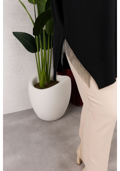 Hira Life Fashion Kadın Testtür Giyim Bisiklet Yaka Yırtmaçı Taşlı Ve Balon Kollu Oversize Şık Triko Tunik Siyah Siyah Hira Life Fashion Kadın Testtür Giyim Bisiklet Yaka Yırtmaçı Taşlı Ve Balon Kollu Oversize Şık Triko Tunik Siyah Siyah