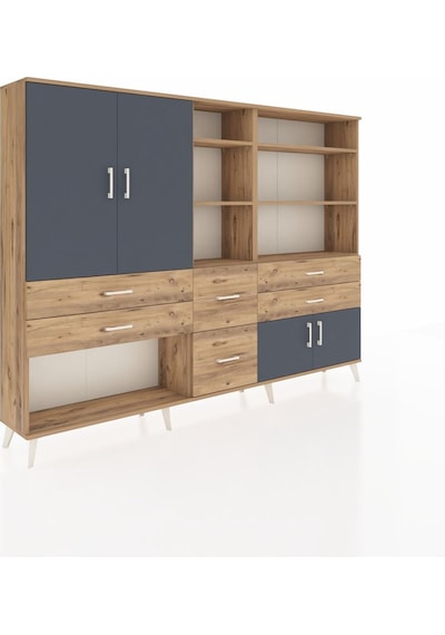 Arges Dolap 10 Raflı 6 Çekmeceli 4 Kapaklı 220x30x163 Çam-antrasit/çam Antrasıt/atlas Çam - Atlas Çam Arges Dolap 10 Raflı 6 Çekmeceli 4 Kapaklı 220x30x163 Çam-antrasit/çam Antrasıt/atlas Çam - Atlas Çam