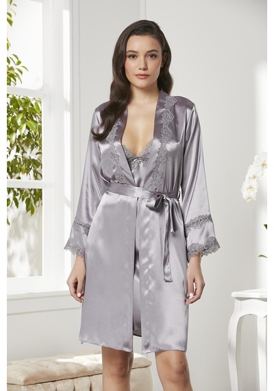 Pierre Cardin Saten Gecelik Sabahlık Pijama Takım Şort Takım 6'lı Gelin Çeyiz Seti - 6965 001