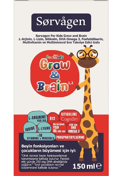 Sorvagen Grow Brain For Kids Sıvı 150 Ml