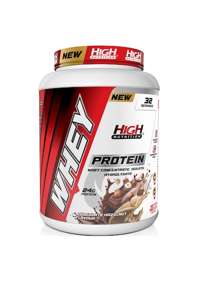 Whey Protein 960 Gr Çikolata Fındık Aromalı Protein Tozu 24 Gram Protein 32 Servis