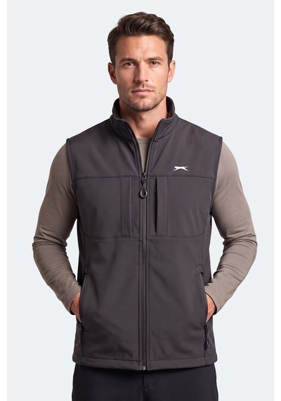Slazenger Corven Erkek Softshell Koyu Gri Yelek Slazenger Corven Erkek Softshell Koyu Gri Yelek