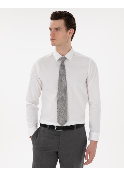 Pierre Cardin Erkek Beyaz Gömlek Desenli 50305250-vr013 Beyaz