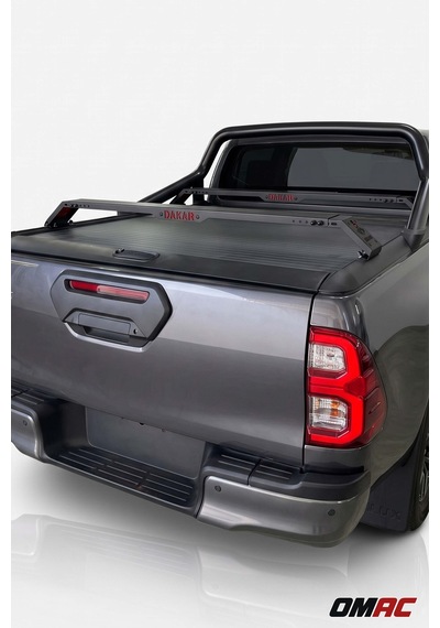 Toyota Hilux 2015-2026 Uyumlu Araca Özel Dakar Kasa Üstü Ara Atkı  Rollbar İçin Siyah 130-177 2 Parça