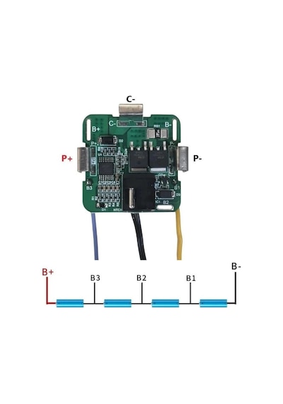 4s 20a Bms 16.8v 18650 Lityum Pil Şarj Koruma Devresi Ntc'li